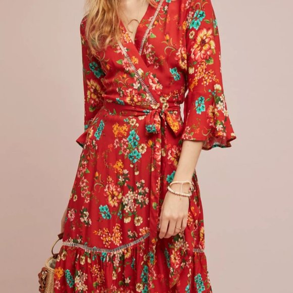 Anthropologie Dresses & Skirts - Anthro Farm Rio Kenzie Wrap Dress S